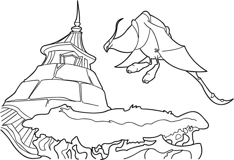 coloriage chasseur de dragons l auberge